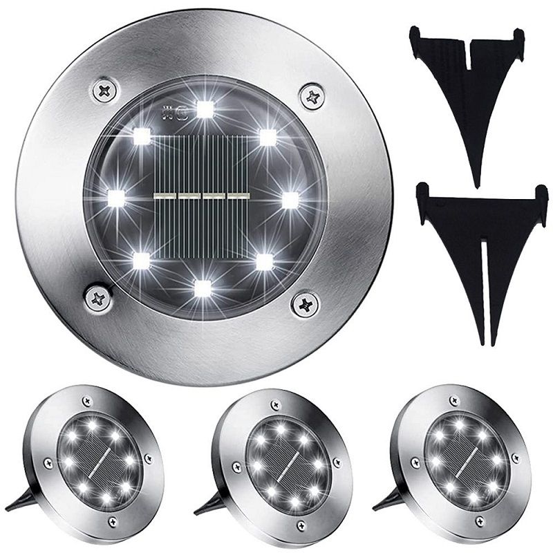LED Spotlights med solcell för trädgård (4st)