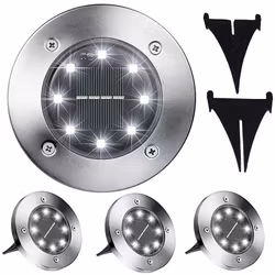 LED Spotlights med solcell för trädgård (4st)