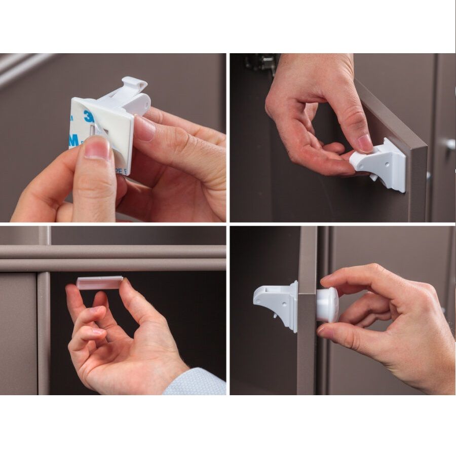 Osynligt magnetiskt barnlås 4-pack