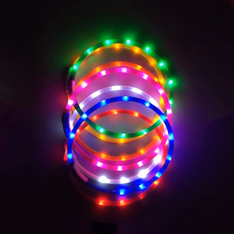 LED Hundhalsband USB