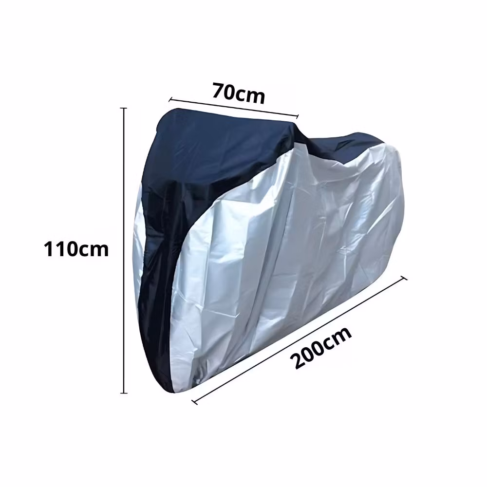 Cykelöverdrag 200x110 cm Svart/Silver