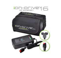 iON-Drive 16 Ah / 12V Litiumbatteri inkl. Laddare