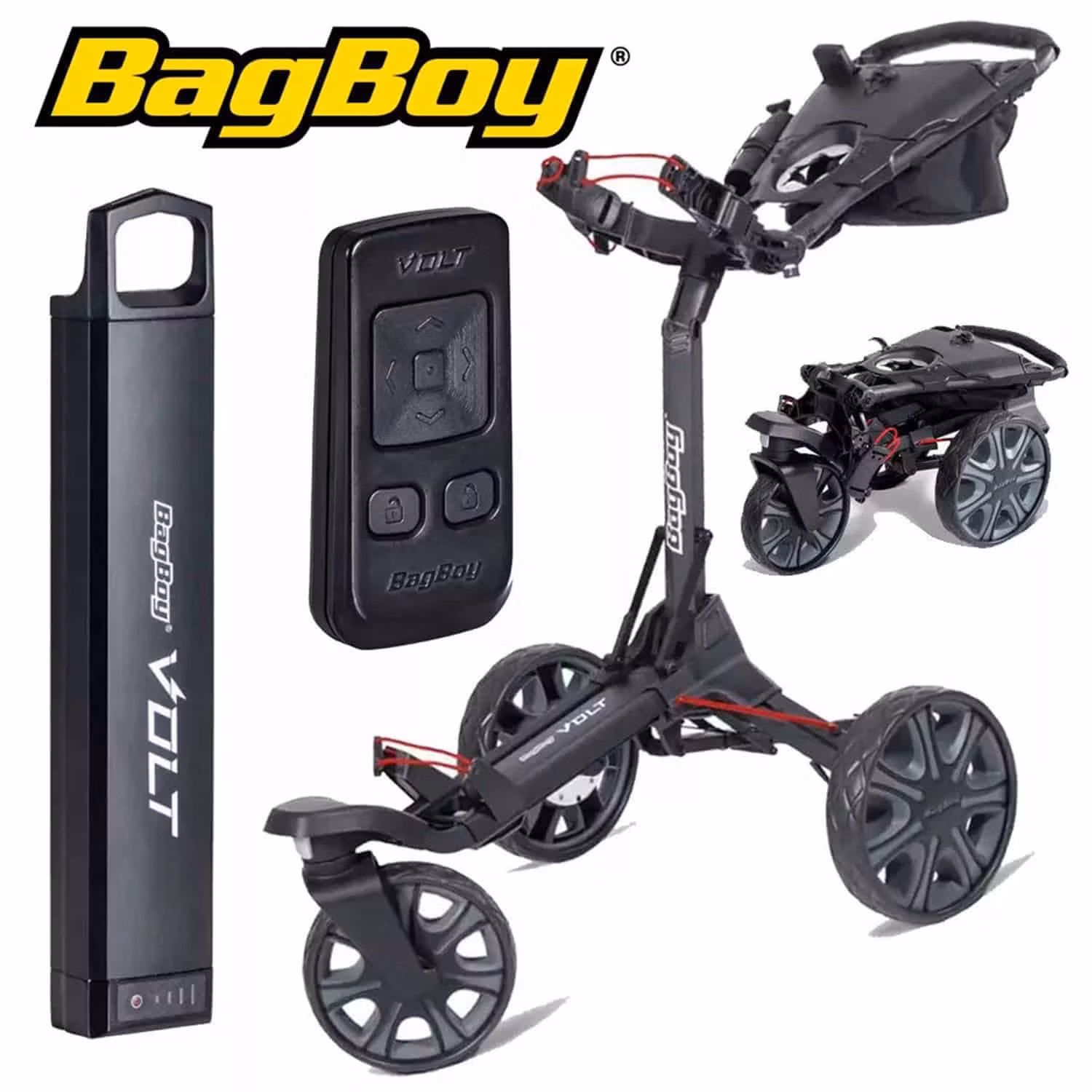 Bagboy Volt elvagn, fjärrkontroll och snabb laddning