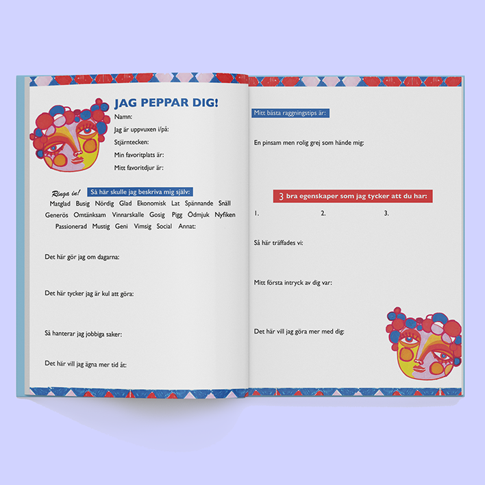 Mina vänner peppar mig–boken