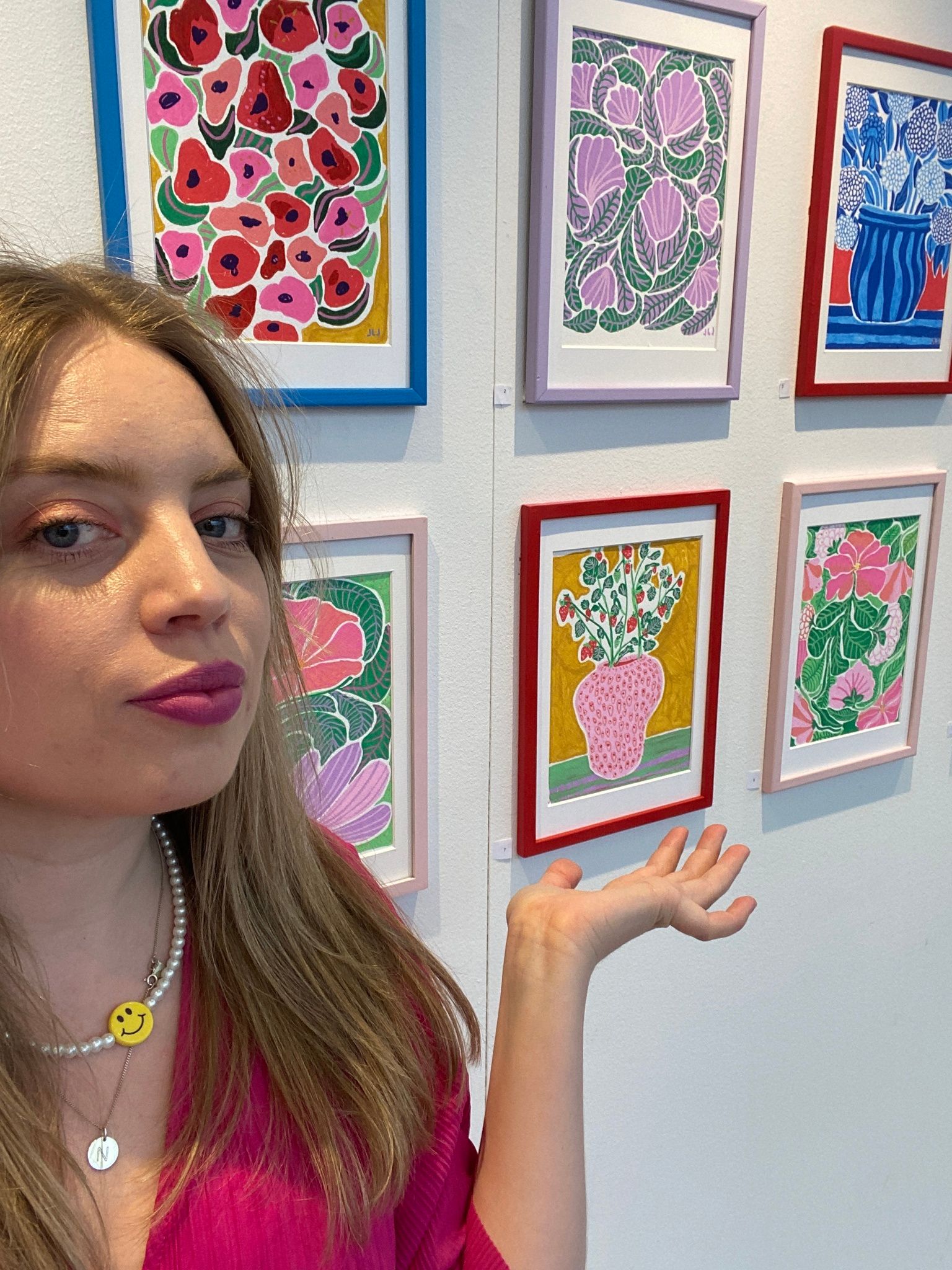 Flowers in Bloom nr 1 - Originalmålning av Jessica Jämting