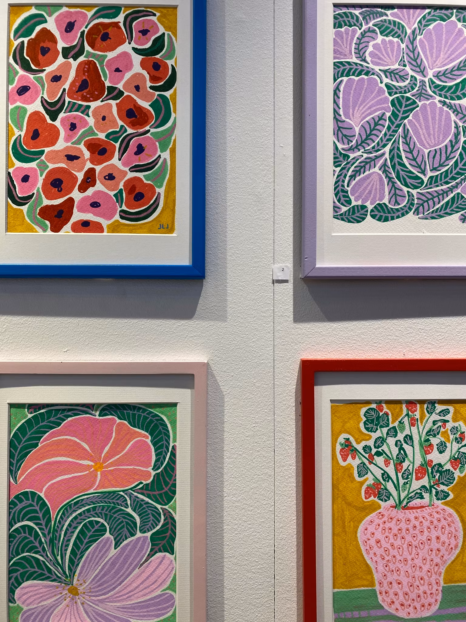 Flowers in Bloom nr 2 - Originalmålning av Jessica Jämting