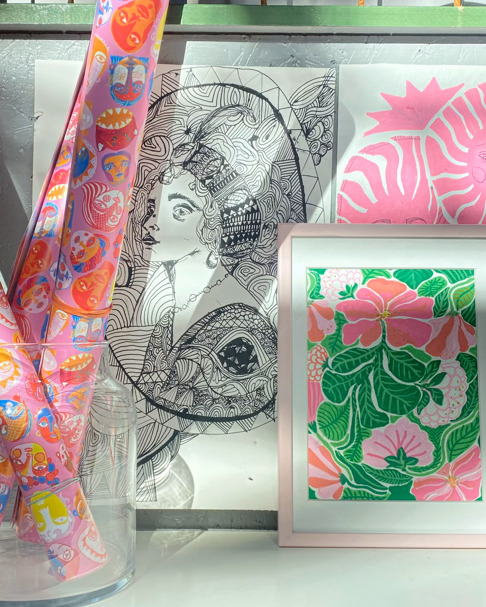 Flowers in Bloom nr 8 - Originalmålning av Jessica Jämting