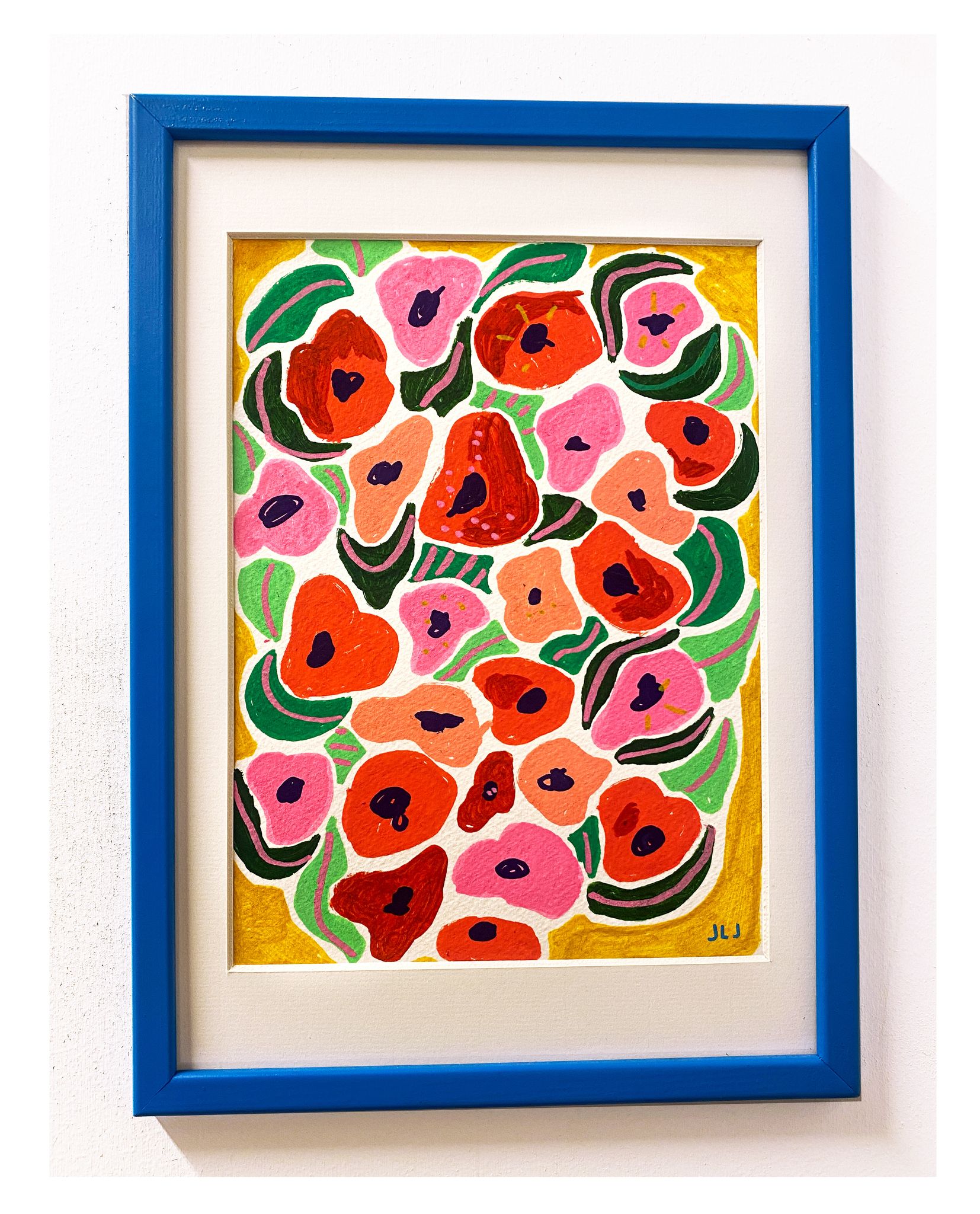 Flowers in Bloom nr 1 - Originalmålning av Jessica Jämting