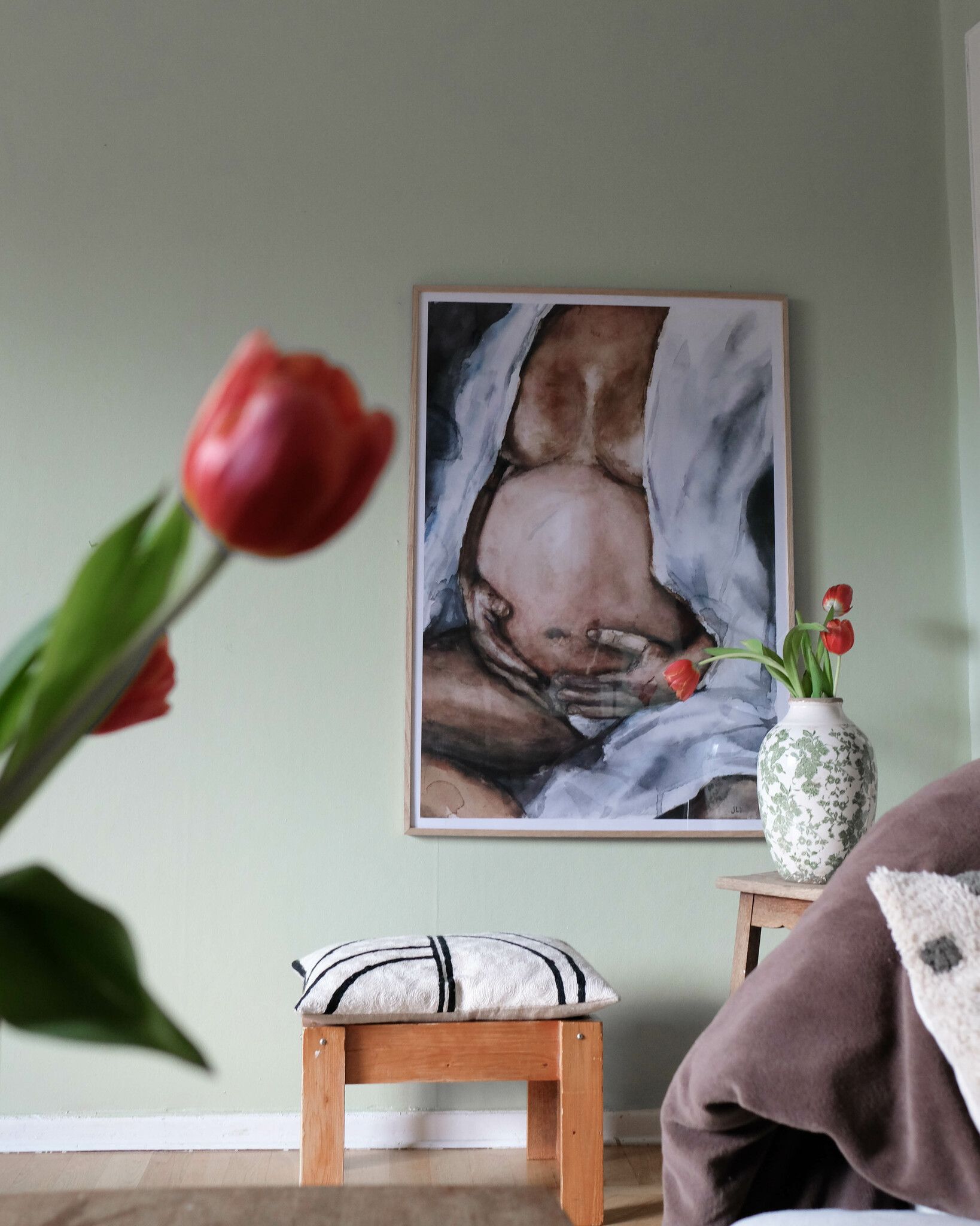 Mother to be – Originalmålning i akvarell av Jessica Jämting