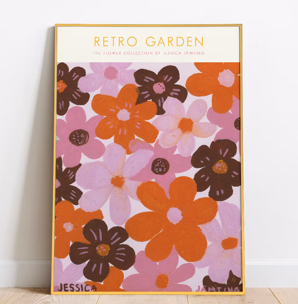 Retro Garden  - Poster av Jessica Jämting