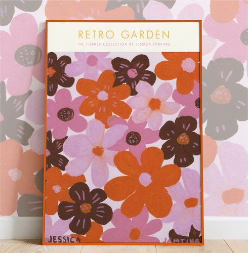 Retro Garden  - Poster av Jessica Jämting