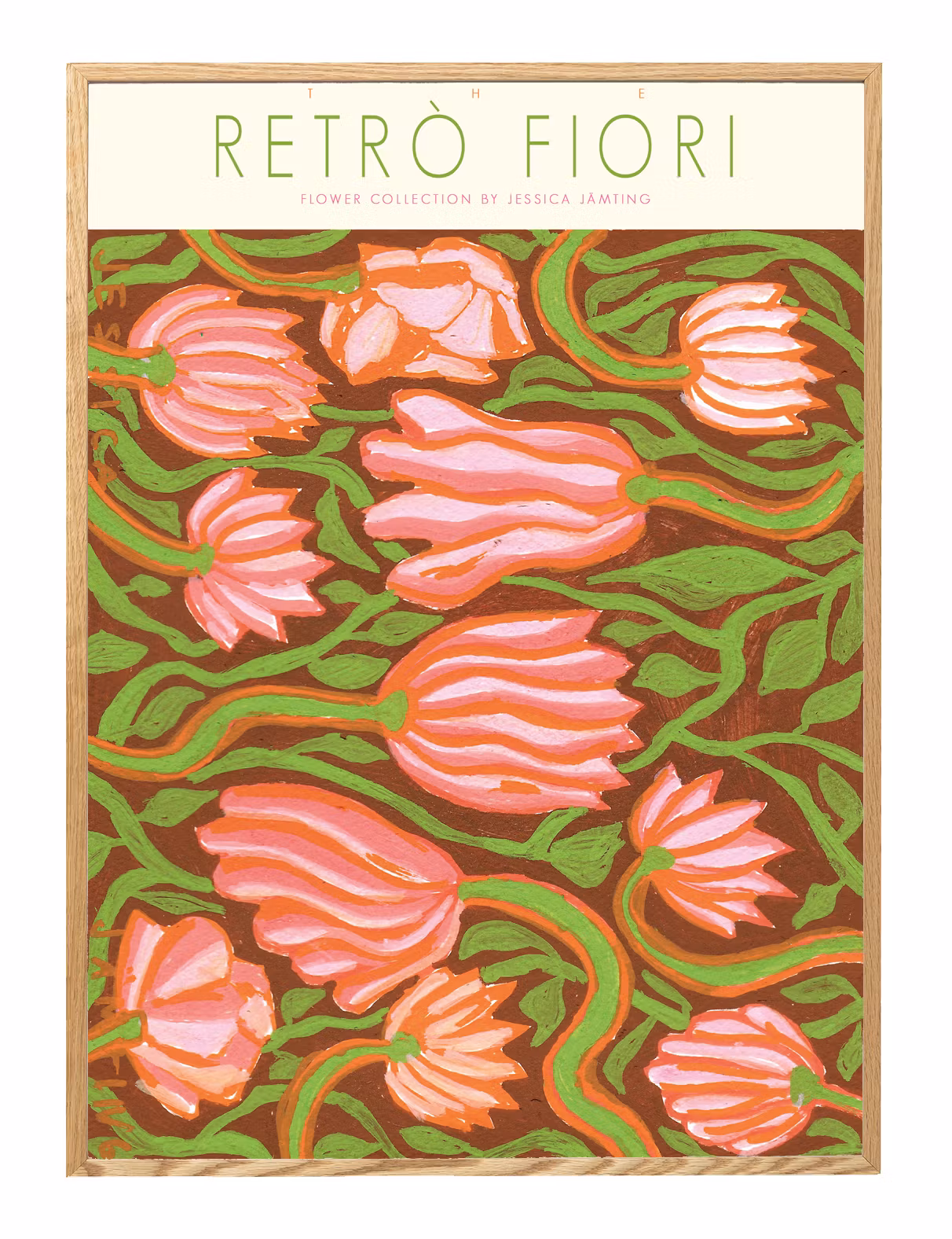 Retro Fiori - Poster av Jessica Jämting