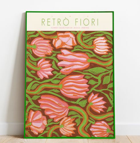 Retro Fiori - Poster av Jessica Jämting