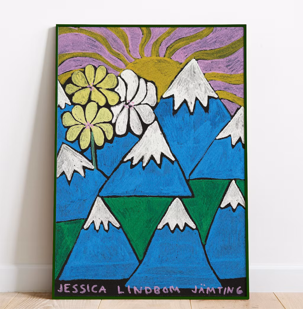 Blåa Fjäll - Poster av Jessica Jämting