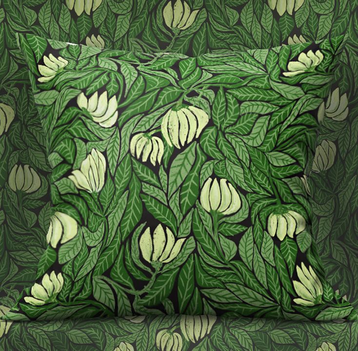 Vildvuxen - Kuddfodral 50x50 cm  – Ekologisk bomull