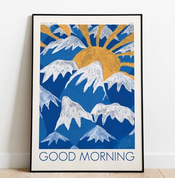 Good Morning  – Deep Blue -  Poster av Jessica Jämting