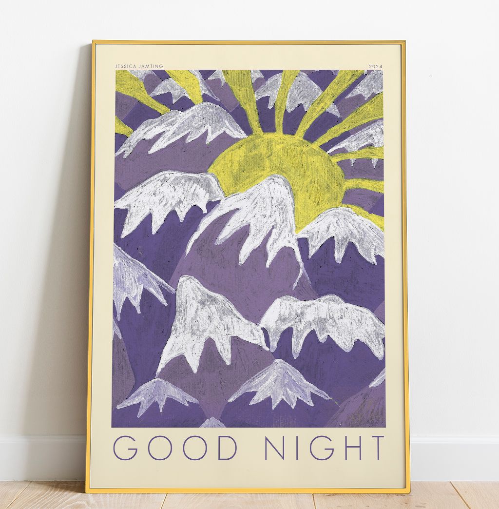 Good Night – Deep Purple –  Poster av Jessica Jämting