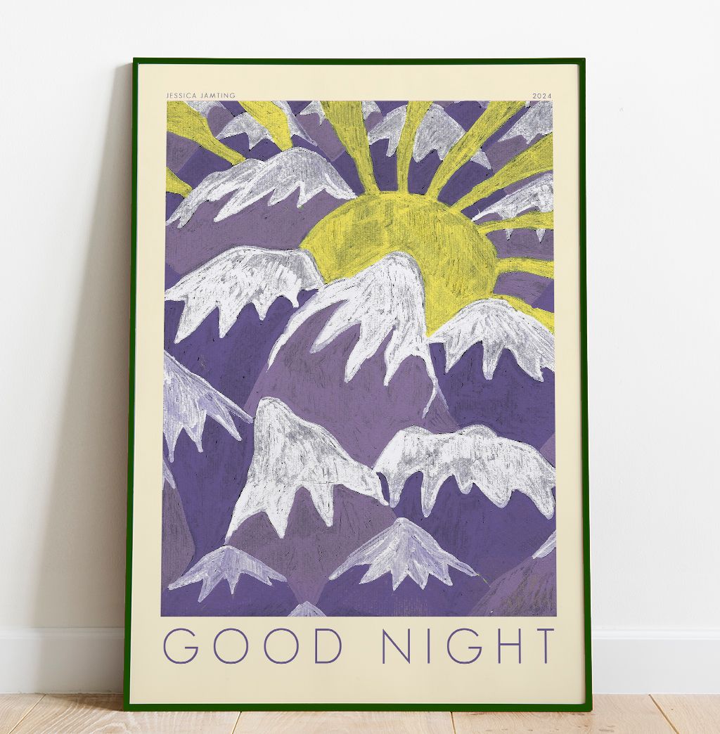 Good Night – Deep Purple –  Poster av Jessica Jämting