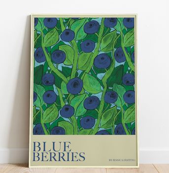 Blueberries  –  Poster by Jessica Jämting