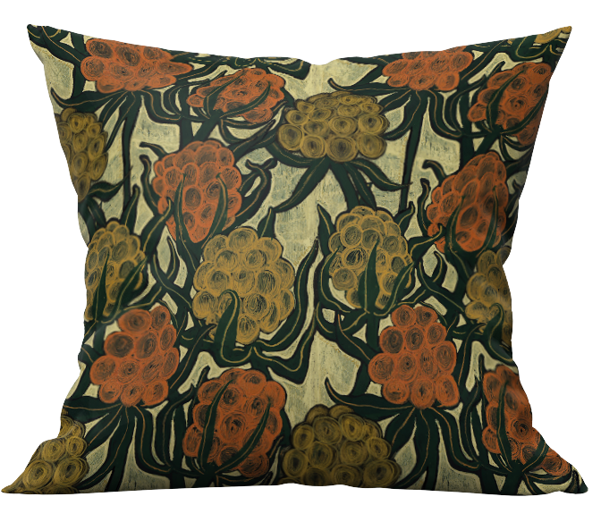 Cloudberries II - Kuddfodral 50x50 cm  – Ekologisk bomull