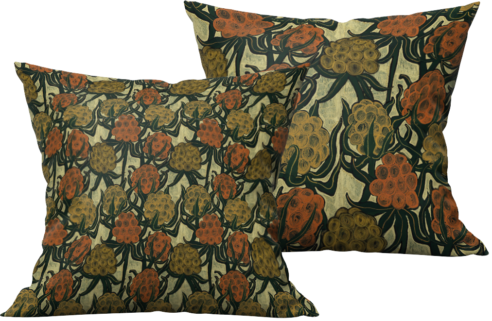 Cloudberries II - Kuddfodral 50x50 cm  – Ekologisk bomull