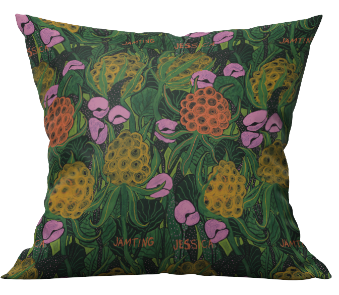 Djungelhjortron - Kuddfodral 50x50 cm  – Ekologisk bomull