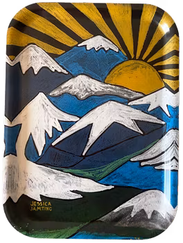 Frukostbricka "Fjällen" - 20x27 cm