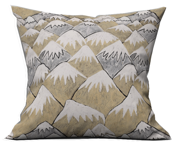 Fjällen - Kuddfodral 50x50 cm  – Ekologisk bomull