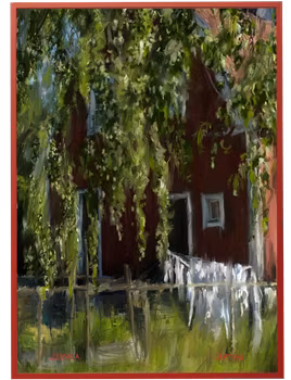 Mina Somrars Hus - Originalmålning 70x100cm av Jessica Jämting