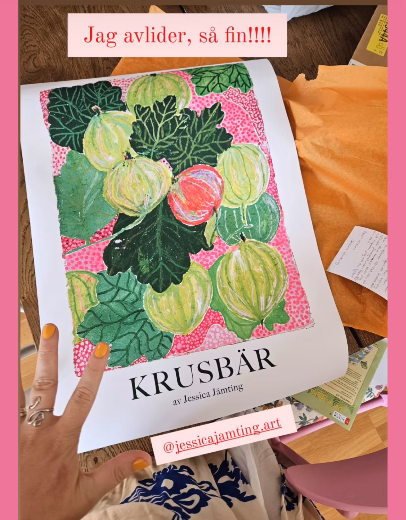 Krusbär  –  Poster by Jessica Jämting