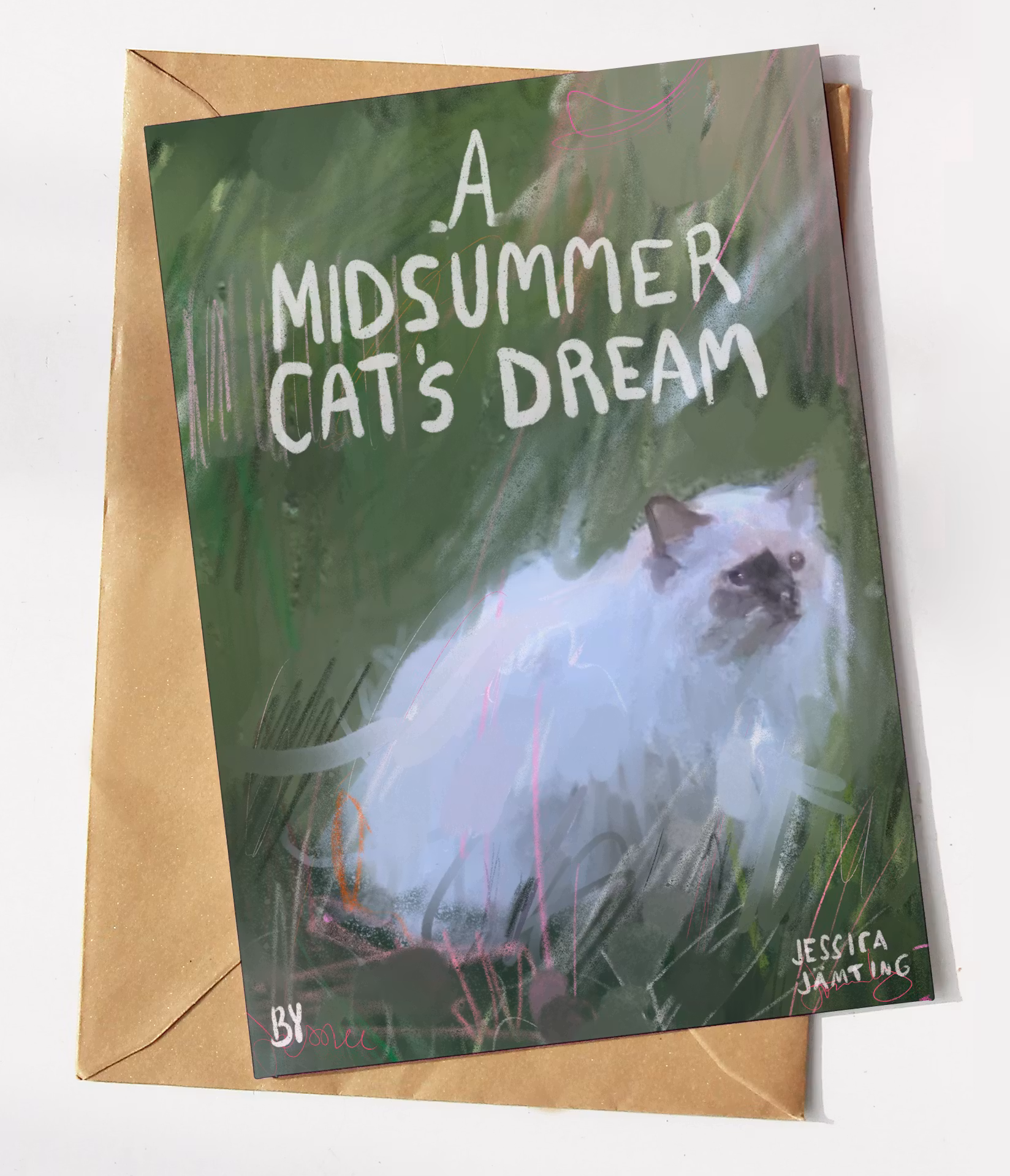 A Midsummer Cat's Dream - Dubbelvikt kort