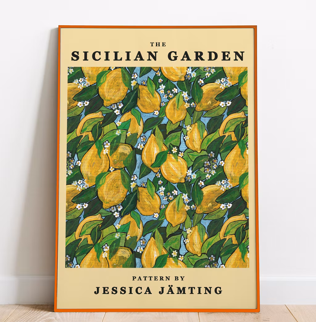 the Sicilian Garden  –  Poster by Jessica Jämting