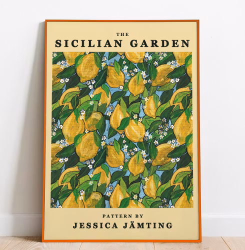 the Sicilian Garden  –  Poster by Jessica Jämting