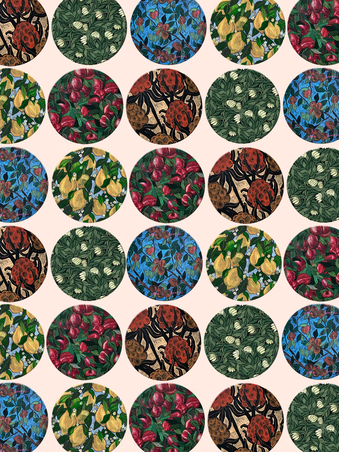 Citroner - Coaster i Keramik av Jessica Jämting