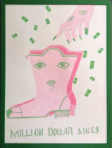 Million Dollar Shoes - Originalmålning av Jessica Jämting