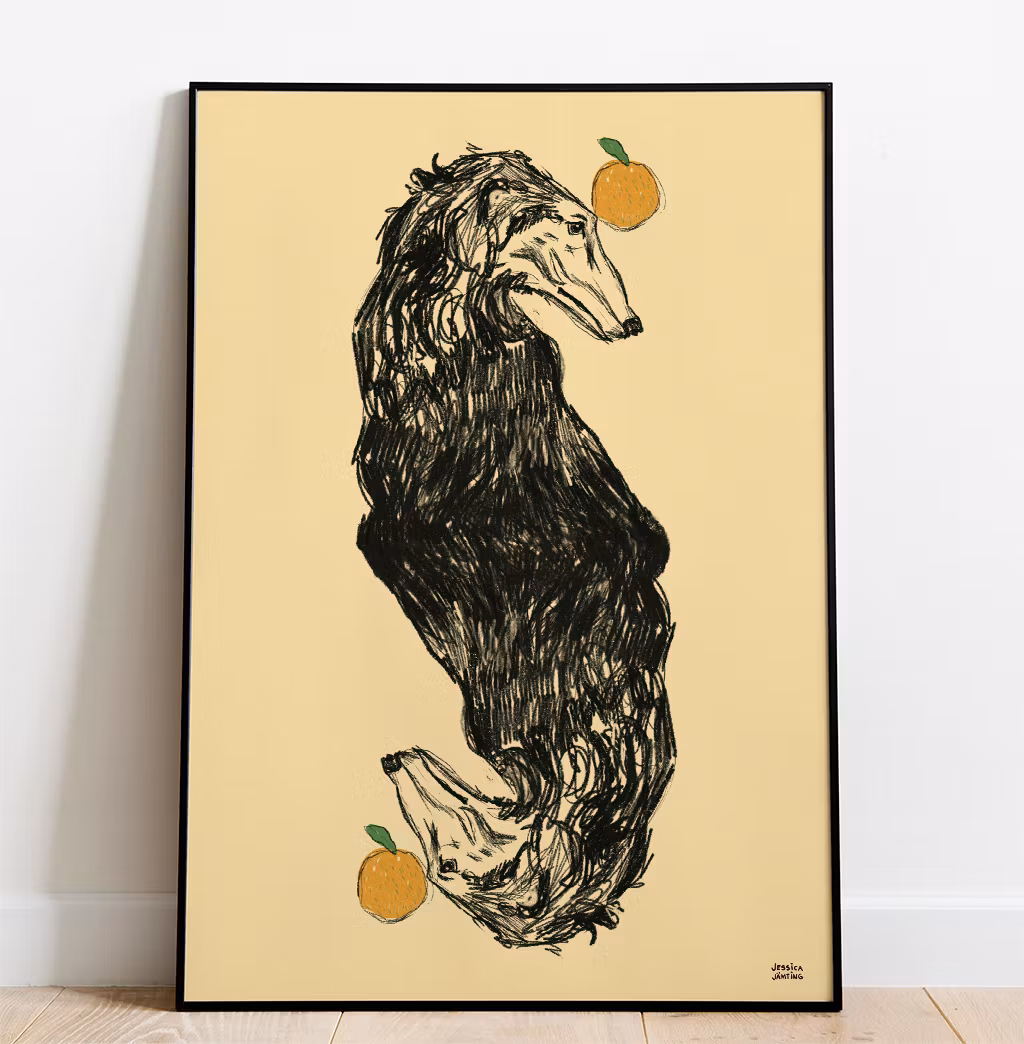 Spegelhund  –  Poster by Jessica Jämting