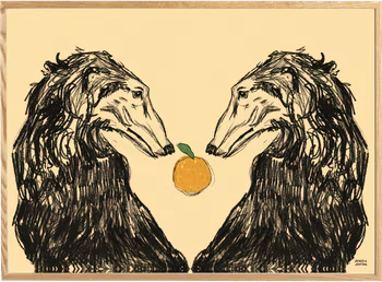 Tvillinghund - Horizontal poster by Jessica Jämting