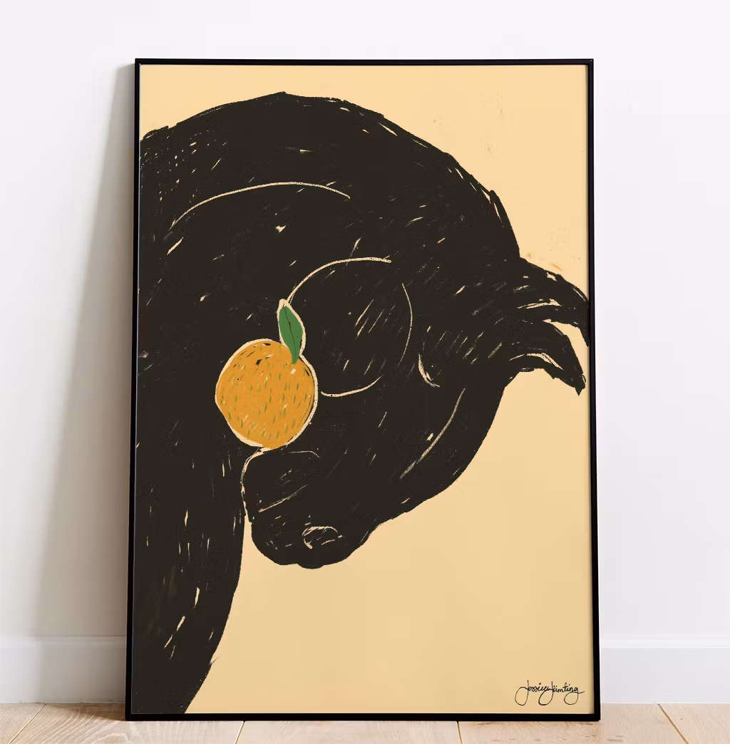 Horse with Orange- Poster by Jessica Jämting