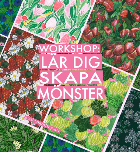 14/6 Workshop: Skapa egna mönster - lär dig grunden till repeatmönster med Jessica Jämting