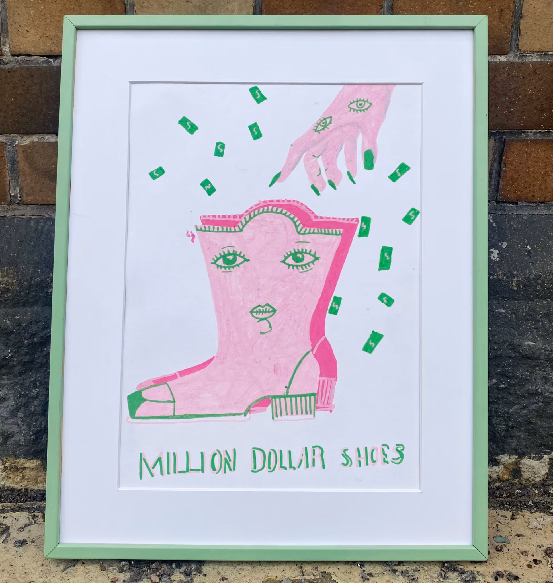 Million Dollar Shoes - Originalmålning av Jessica Jämting