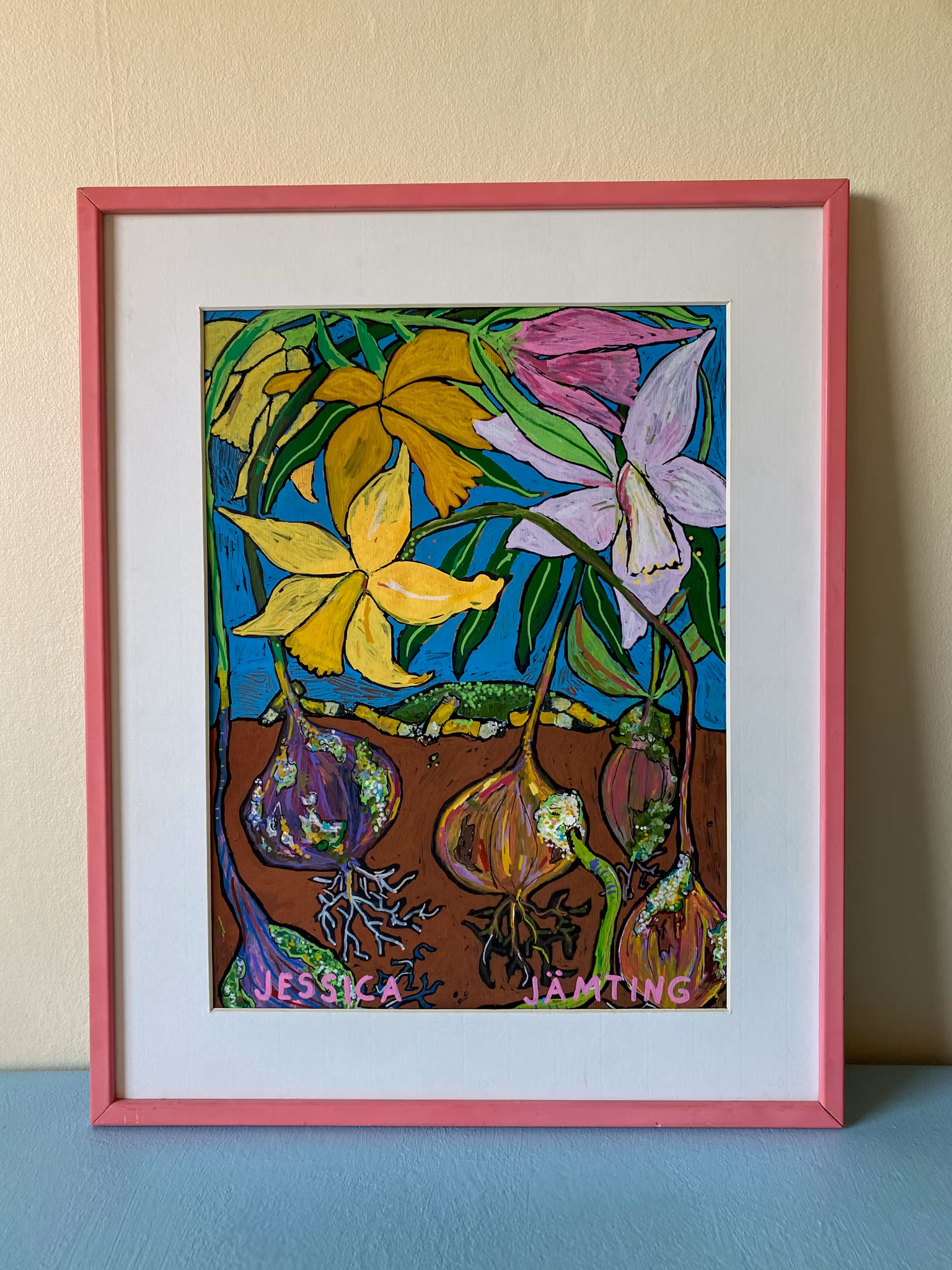 Daffodils - Originalmålning av Jessica Jämting 40x50 cm