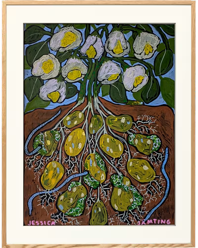 Djupa rötter - Originalmålning av Jessica Jämting 40x50 cm