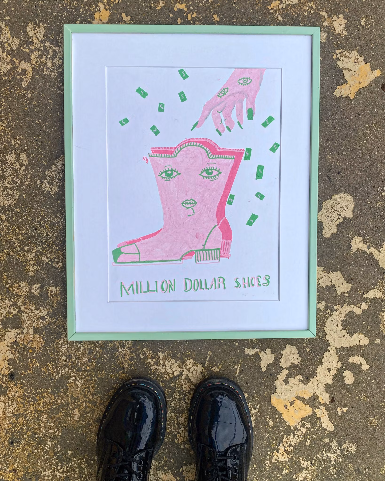 Million Dollar Shoes - Originalmålning av Jessica Jämting