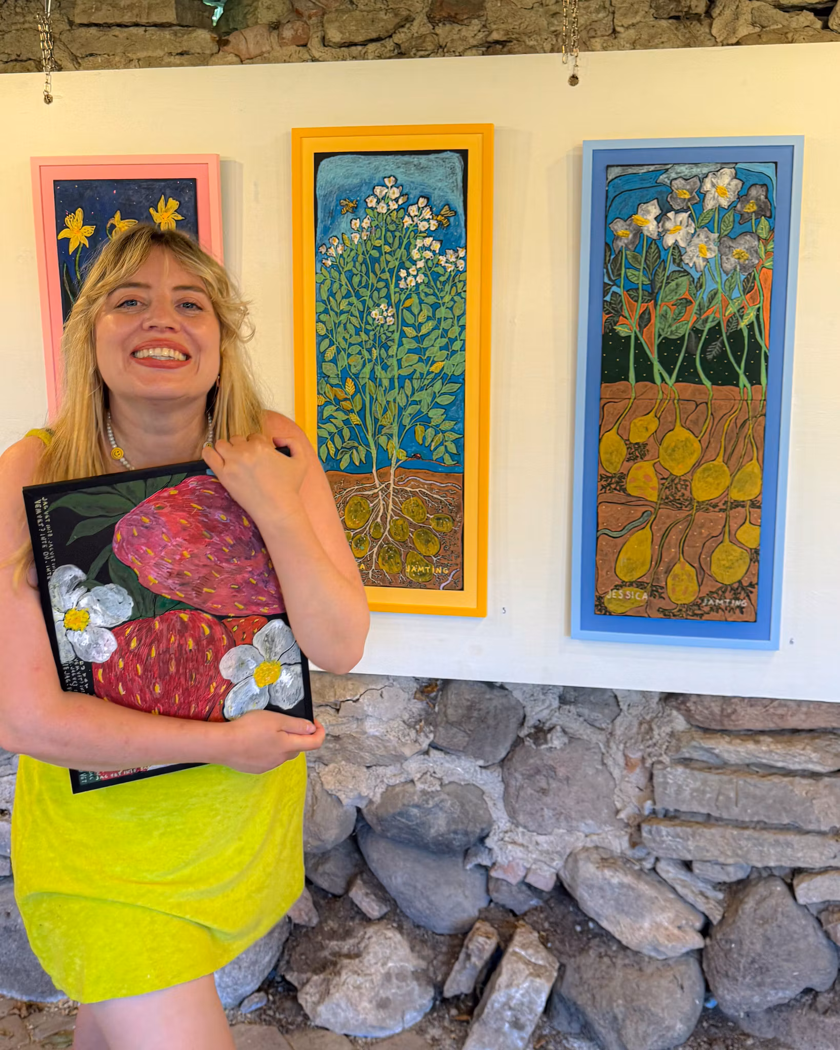 Goa gubbar - Originalmålning av Jessica Jämting 40x50 cm