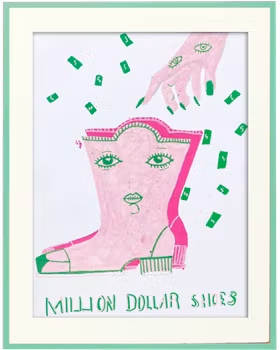 Million Dollar Shoes - Originalmålning av Jessica Jämting