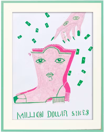 Million Dollar Shoes - Originalmålning av Jessica Jämting