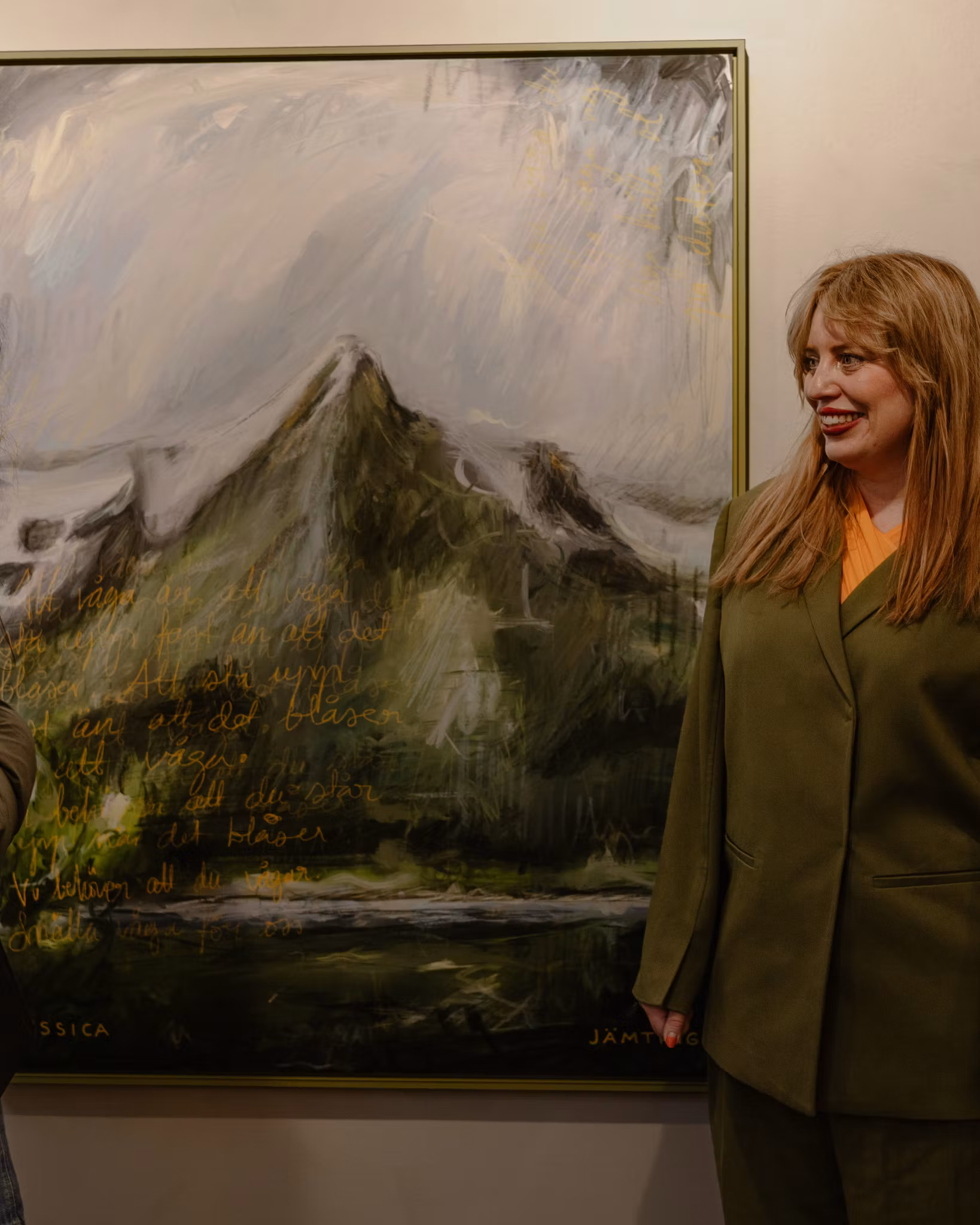 Berget/ Våga Hälla Öl på idioter - Originalmålning 100x130  cm av Jessica Jämting