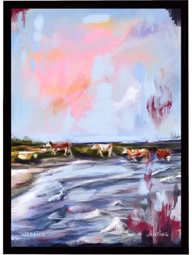Kossorna  - Originalmålning av Jessica Jämting 100x140 cm