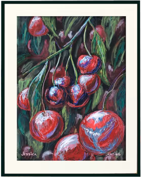 Körsbären - Originalmålning av Jessica Jämting 40x50 cm