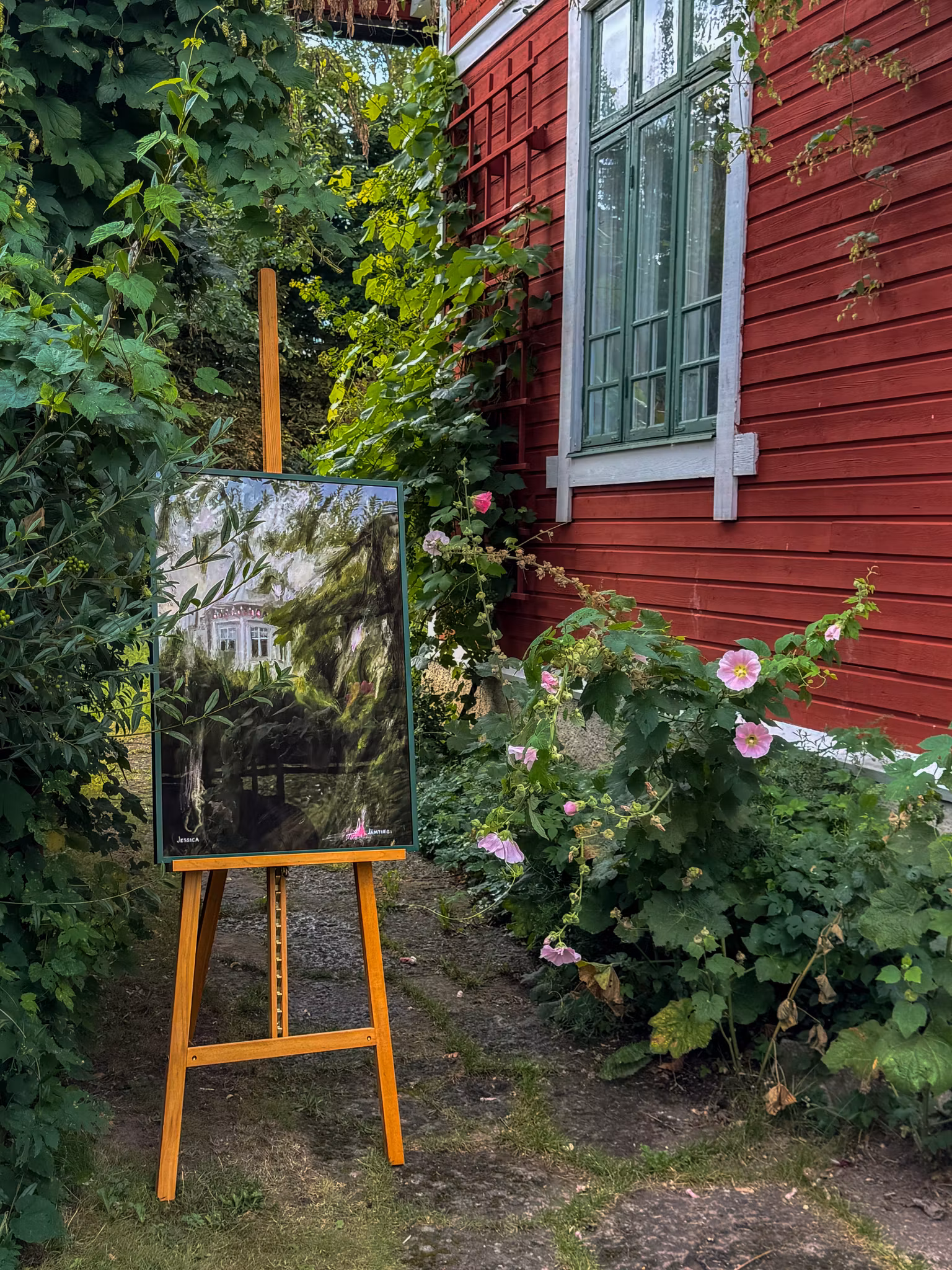 Snickarglädje - Originalmålning av Jessica Jämting 60x85 cm